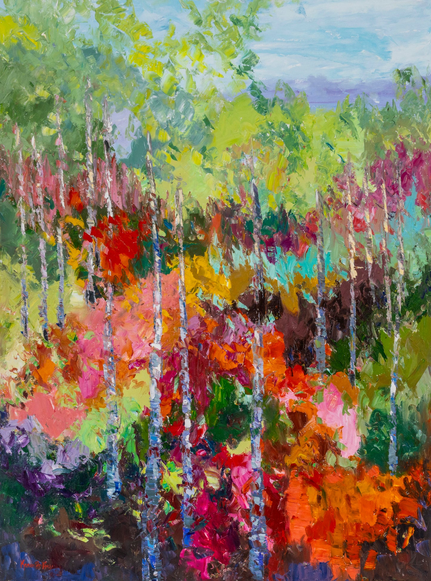 Exuberant Birches